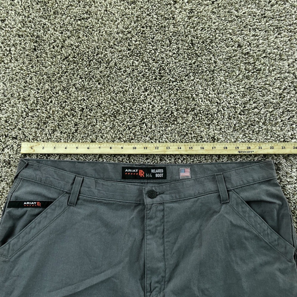 Ariat FR M4 Relaxed Boot Work Pants Mens 42x30 Gray Ripstop Flame Resistant EUC - Picture 6 of 8